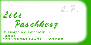 lili paschkesz business card